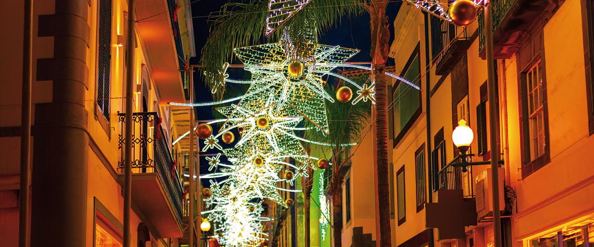 Christmas lights in Funchal
